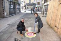 Yssingeaux : de la publicité éphémère au sol pour mener à une boutique