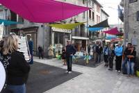 Une aubade des musiciens d&#039;Ebersberg dans la rue Notre-Dame