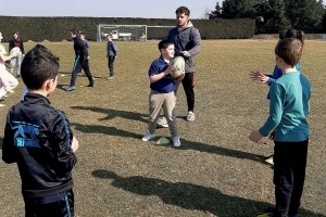 Les élèves de primaire de l’école Saint-Joseph de Grazac initiés au rugby