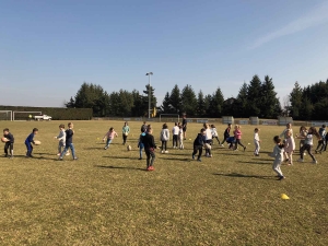 Les élèves de primaire de l’école Saint-Joseph de Grazac initiés au rugby