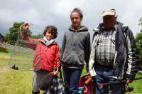 Hugo, Mado Moulin de Saint-Maurice et leur grand-père Paul Bory d&#039;Aurec ont apprécié la partie de pêche.