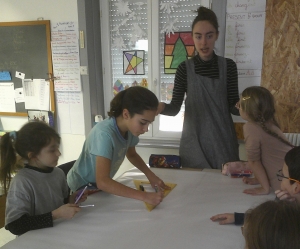 Les Villette : broderie et patchwork à l&#039;école publique de Trevas