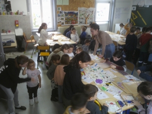 Les Villette : broderie et patchwork à l&#039;école publique de Trevas