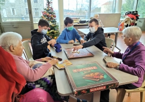 Rencontre intergénérationnelle à l&#039;Ephad de Sainte-Sigolène