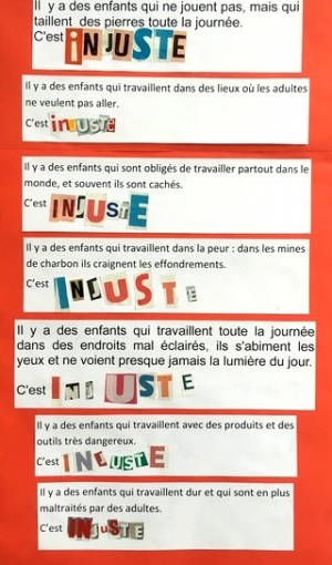 Des réalisations autour des droits de l&#039;enfant à l&#039;école publique d&#039;Yssingeaux