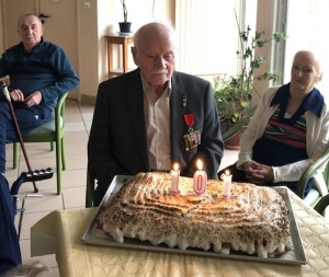 Auguste Montellimard a fêté ses 101 ans à la maison de retraite de Saint-Maurice-de-Lignon