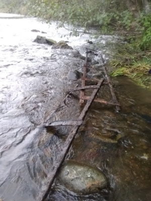 Beauzac : un wagonnet et des rails retirés de la Loire