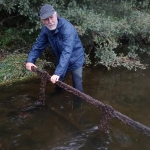 Beauzac : un wagonnet et des rails retirés de la Loire