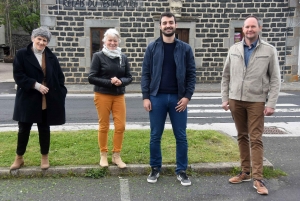 Madeleine Dubois, Huguette Liogier, Pierre Bonnet-Sahuc et Georges Phillibert