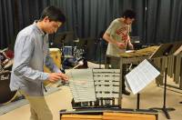 Clément au vibraphone avec le professeur Tony Kracht