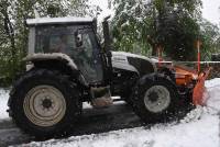 A &quot;Vareilles&quot; à Saint-Jeures, les employés communaux et les agriculteurs chargés du déneigement sont mobilisés.