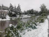 La neige au Puy aussi, ici sur les rives de la Borne.