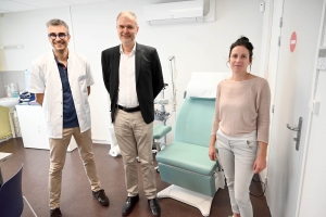 Sylvain Grousset, Dr Fadi Jamal et Aurélie Pauze