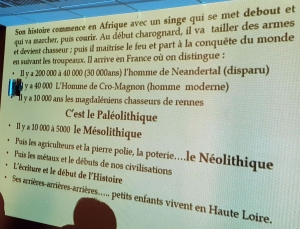 Une des nombreuses diapositives présentées aux enfants.