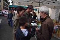 L&#039;association a été présente sur le marché. Photo Lucien Soyère.