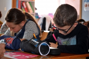 Ecole Arc-en-Ciel à Retournac : la dictée solidaire d&#039;ELA lue par Théo Debard