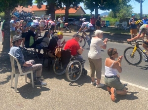 Dans l&#039;ambiance du tour pour l&#039;Ehpad de Riotord