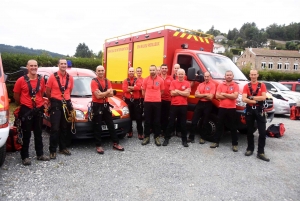 Les pompiers spécialisés en milieu périlleux de Loire et Haute-Loire mis en situation