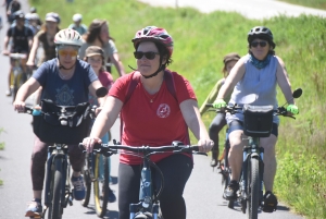 Une quarantaine de vélos pour la rando-spectacle sur la Via Fluvia entre Yssingeaux et Grazac