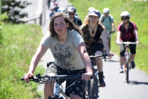 Une quarantaine de vélos pour la rando-spectacle sur la Via Fluvia entre Yssingeaux et Grazac