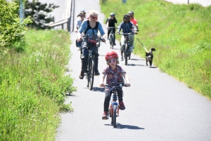 Une quarantaine de vélos pour la rando-spectacle sur la Via Fluvia entre Yssingeaux et Grazac