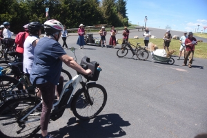 Une quarantaine de vélos pour la rando-spectacle sur la Via Fluvia entre Yssingeaux et Grazac