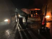 Monistrol-sur-Loire : la pluie s&#039;invite, les Gilets jaunes persistent