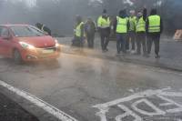 Monistrol-sur-Loire : la pluie s&#039;invite, les Gilets jaunes persistent