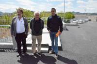 Bernard Gallot, président de la communauté de communes des sucs, Jean-Paul Lyonnet, président du Sympttom et Romain Sabatier, technicien au Sympttom.