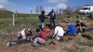 Chantier participatif de plantation de haies à Freycenet-la-Tour