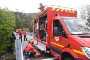 Pompiers de la Loire et de la Haute-Loire sur un entraînement périlleux à Yssingeaux et Grazac