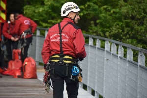 Pompiers de la Loire et de la Haute-Loire sur un entraînement périlleux à Yssingeaux et Grazac