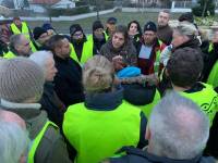 Isabelle Valentin est venue à la rencontre des Gilets jaunes jeudi après-midi