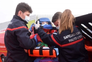 Les pompiers enchaînent les exercices sur le marché, les entreprises et les commerces à Yssingeaux