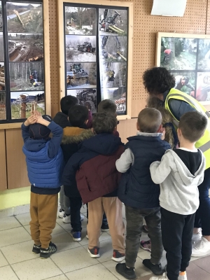 Beauzac : des écoliers visitent l&#039;expo photos sur les arbres à la Dorlière