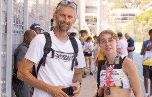 Christophe Margerit l&#039;entraîneur avec Gabrièle Mangin Crédit Arnaud Mangin