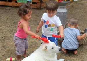 Une ferme s&#039;invite à la crèche de Bas-en-Basset