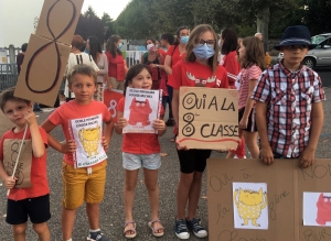 La mobilisation continue à l&#039;école Louise-Michel de Bas-en-Basset