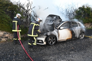 Yssingeaux : un feu de voiture se propage à une haie (vidéo)