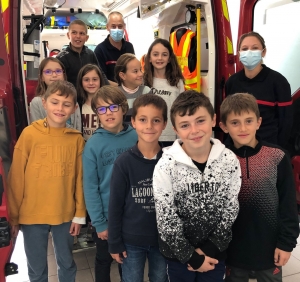 Les élèves de l’école de Raucoules en visite à la caserne de Montfaucon