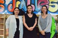 Le bureau : Sylvia Pollet (co-présidente), Anne-Sophie Court (co-présidente) et Sophie Bonnet (secrétaire).