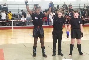 Marwan El Fakiri et Didier Bizimana de l&#039;Athlétic-Club vainqueurs de la Coupe de la Loire de kick-boxing