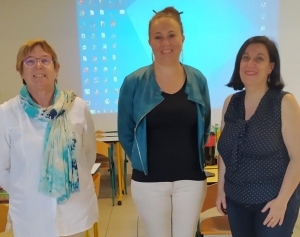 Laurence Lebrat Présidente de la Caf de Haute-Loire, Geneviève Dauphin Professeur de sciences sanitaires et sociales, Nathalie Passavy Attachée de Direction Carsat Auvergne