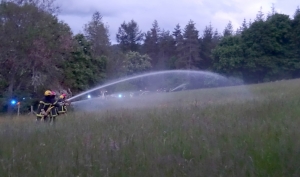 Un entraînement d&#039;envergure des pompiers à Saint-Maurice-de-Lignon pour combattre les feux de forêt