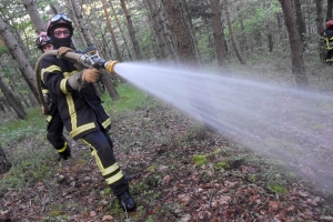 Un entraînement d&#039;envergure des pompiers à Saint-Maurice-de-Lignon pour combattre les feux de forêt