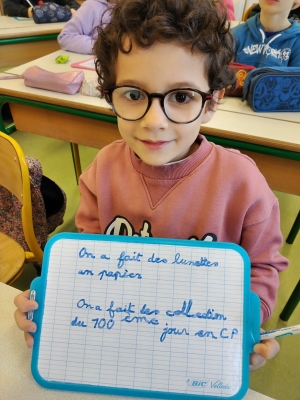 Monistrol-sur-Loire : les CP du &quot;Château&quot; marquent le 100e jour d&#039;école