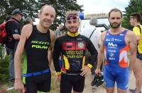 Le podium : Yannick Bourseaux (3e), Théo Debard (1er) et Maxime Bargetto (2e).