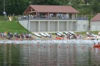 C&#039;est parti pour 750 m de natation dans l&#039;eau à 25 °C.