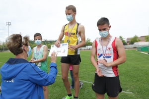 Le podium du 1000 m minimes