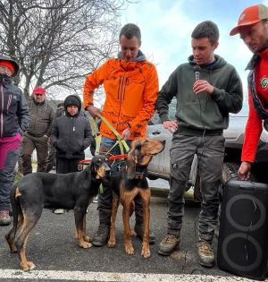 La jeunesse à l&#039;oeuvre au concours de chiens courants entre Sucs, Lizieux et Meygal